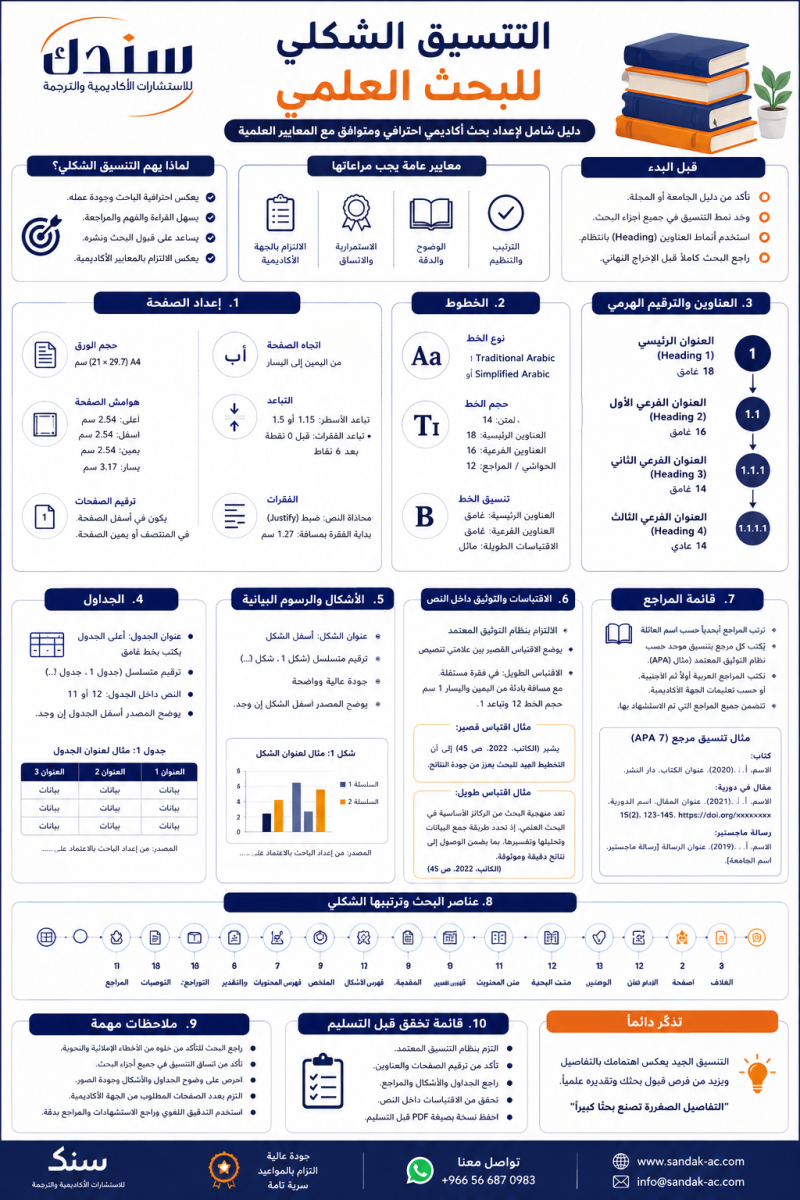 التنسيق الشكلي للبحث العلمي